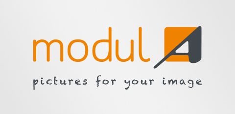 Logogestaltung für die Firma modul A | pictures for your image. Logodesign by Michaela Röhler, Agentur feschart print- und webdesign in Leopoldshöhe.