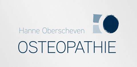 Logogestaltung für die Praxis Osteopathie Hanne Oberscheven. Logodesign by Michaela Röhler, Agentur feschart print- und webdesign in Leopoldshöhe.