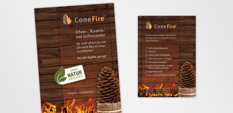 Printdesign und Layout des ConeFire Flyer. Schriftsatz und Druckdatenerstellung by Michaela Röhler, Agentur feschart print- und webdesign in Leopoldshöhe.