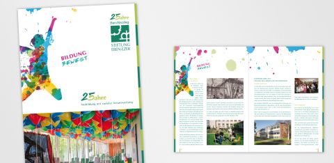 Printdesign und Layout der Broschüre des Berufskollegs der Stiftung Eben Ezer in Lemgo. Schriftsatz und Druckdatenerstellung by Michaela Röhler, Agentur feschart print- und webdesign.