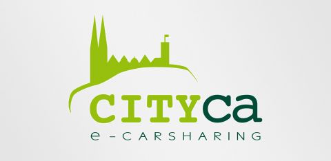 Logogestaltung für die Firma CITYca e-Carsharing. Logodesign by Michaela Röhler, Agentur feschart print- und webdesign in Leopoldshöhe.